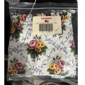 Longaberger 1996 MOTHERS DAY  VANITY Basket Liner FLORAL Fabric NEW